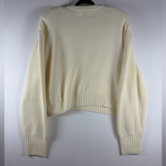 KBB by KAHLANA Women's Long Sleeve 'The Shoulder Pad Sweater' - Cream L - Picture 8 of 9